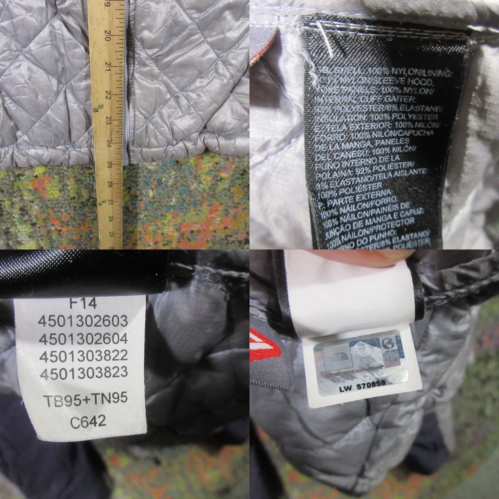 The North Face The North Face ThermoBall Puffer Jacket Coat Women S Light Silver Primaloft Size S / US 4 / IT 40 - 9 Thumbnail