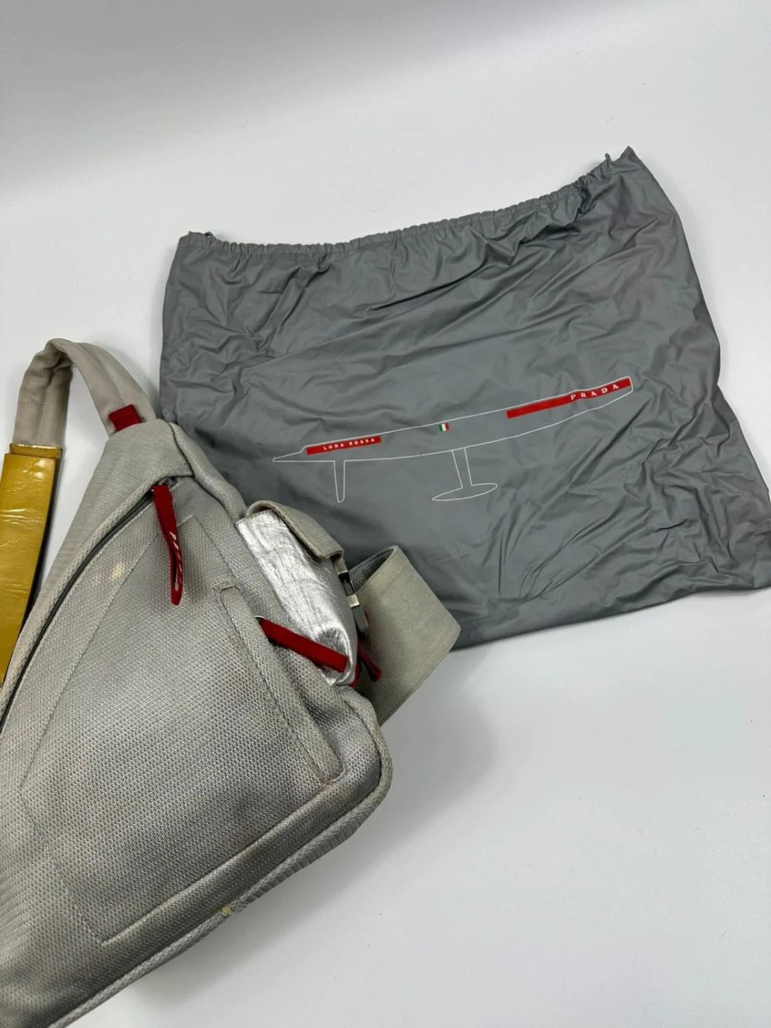 Prada Prada Sport 90’s Sling Bag crossbody grey silver mesh Size ONE SIZE - 12 Thumbnail