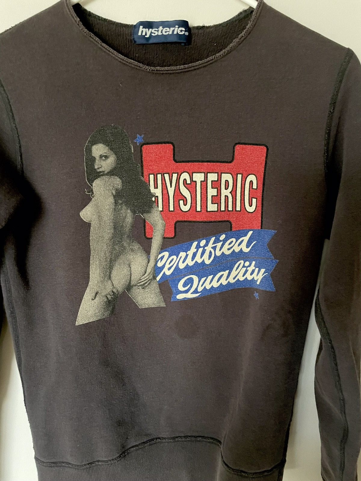 image of Hysteric Glamour Y2K Sweatshirt in Grey, Women's (Size Medium)