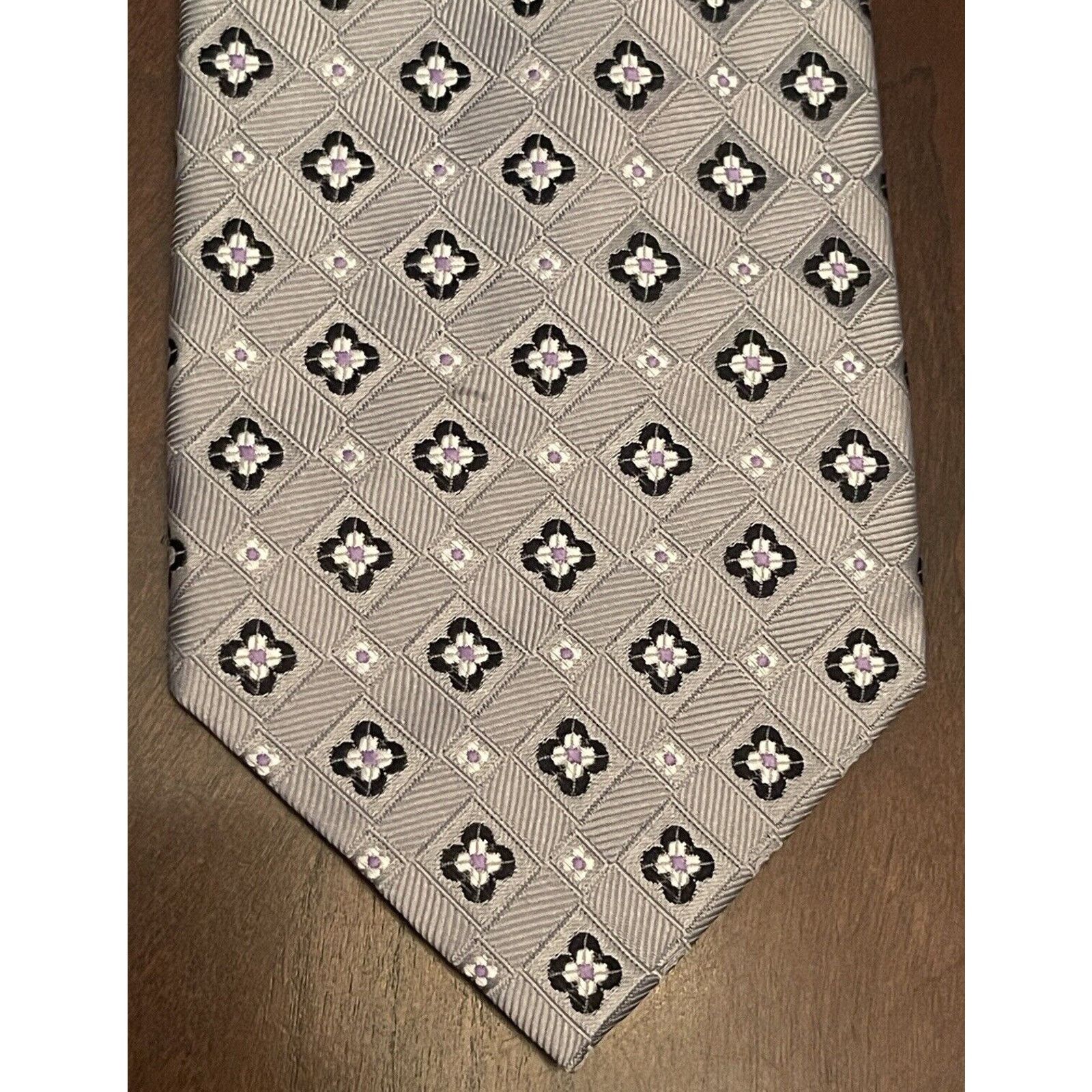 Jos. A. Bank Jos. A. Bank Executive Collection Gray Purple Hand Made Silk Size ONE SIZE - 1 Thumbnail