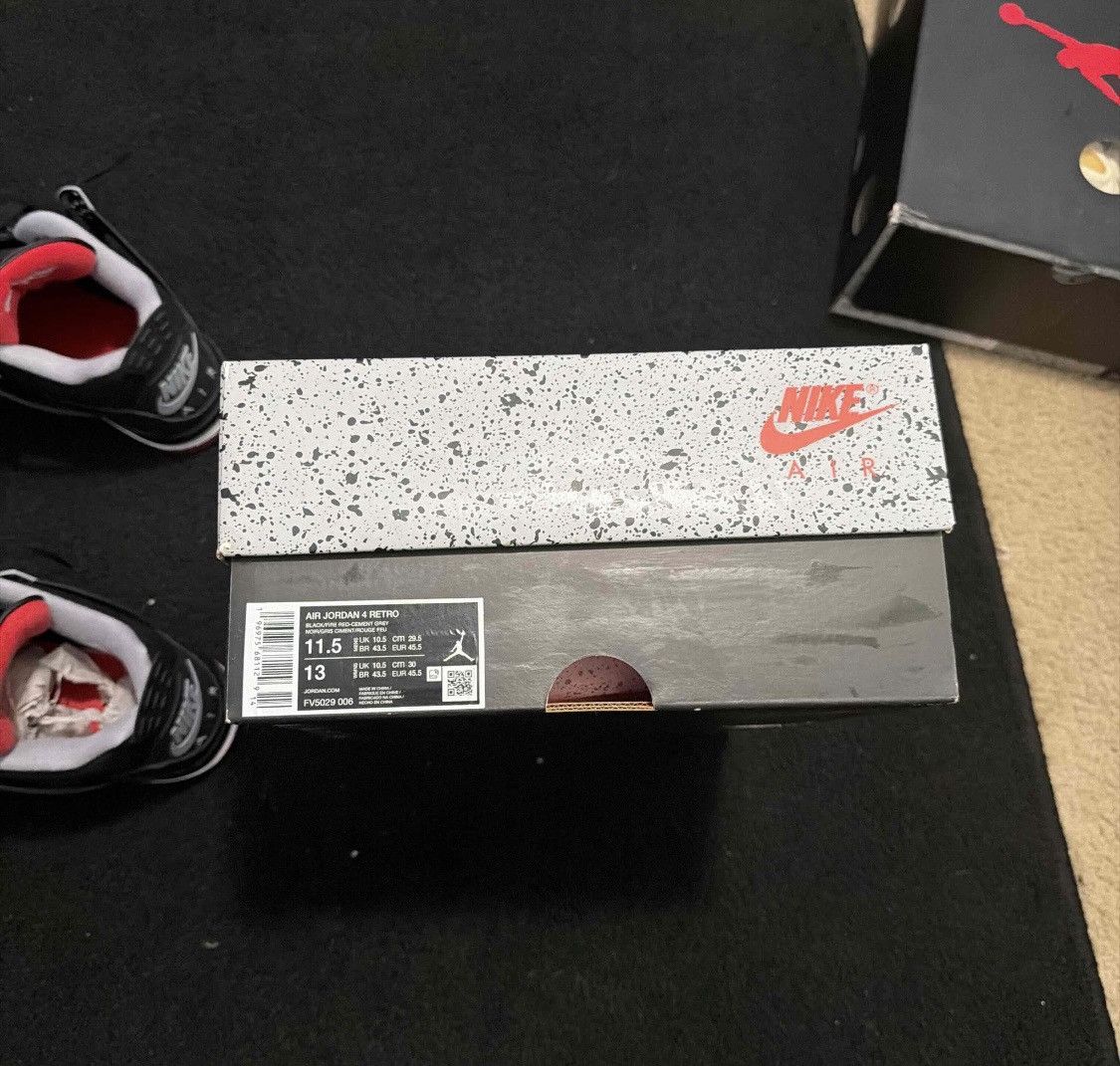 Jordan Brand Air Jordan 4 ‘Bred Reimagined’ Size US 11.5 / EU 44-45 - 7 Thumbnail