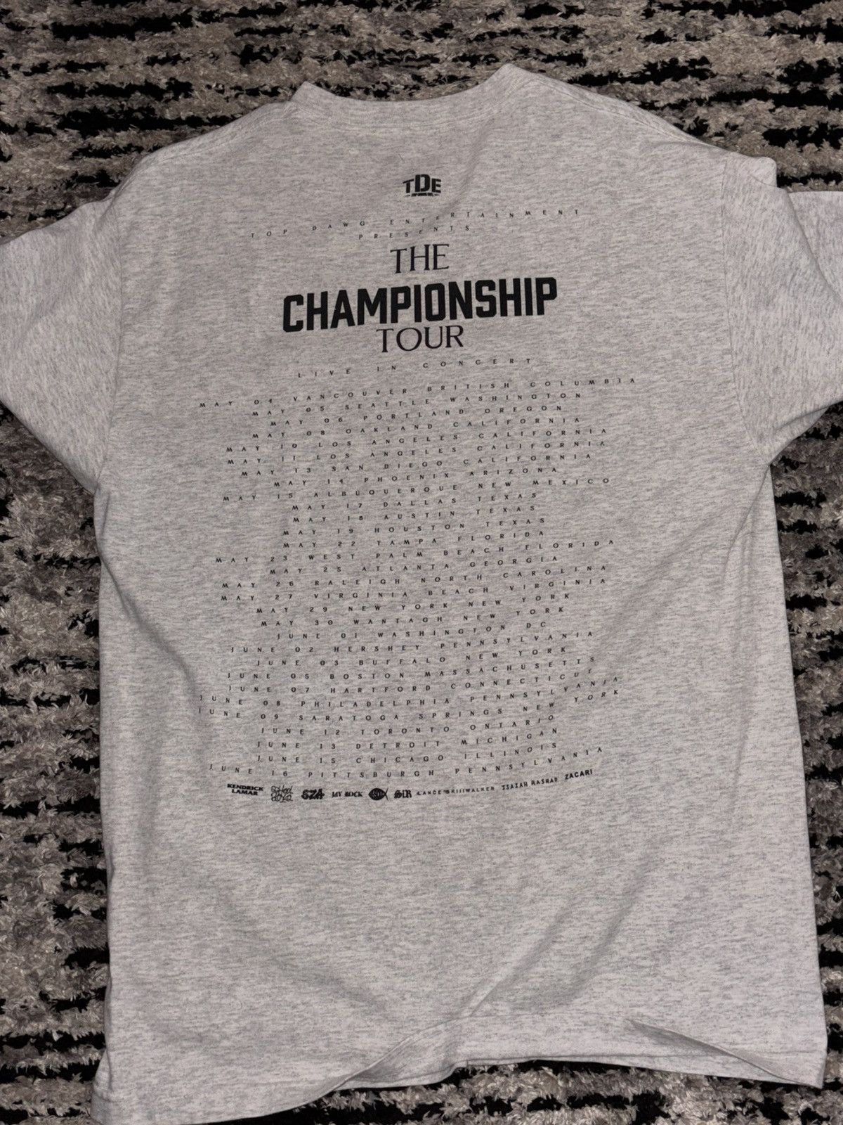 Kendrick Lamar TDE Championship Tour Tee Size US L / EU 52-54 / 3 - 2 Thumbnail
