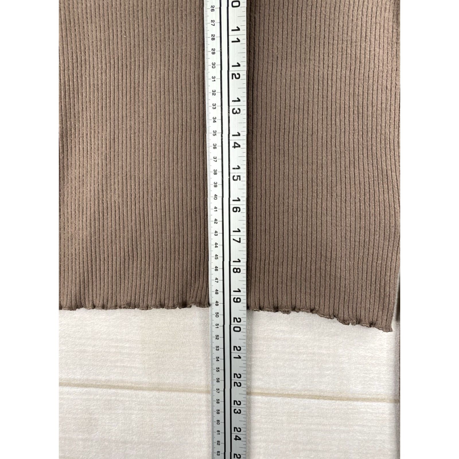 American Eagle Outfitters American Eagle Sweater Top Sz S Brown Ribbed Mock Neck Ruffle Cropped Pullover Size S / US 4 / IT 40 - 4 Thumbnail
