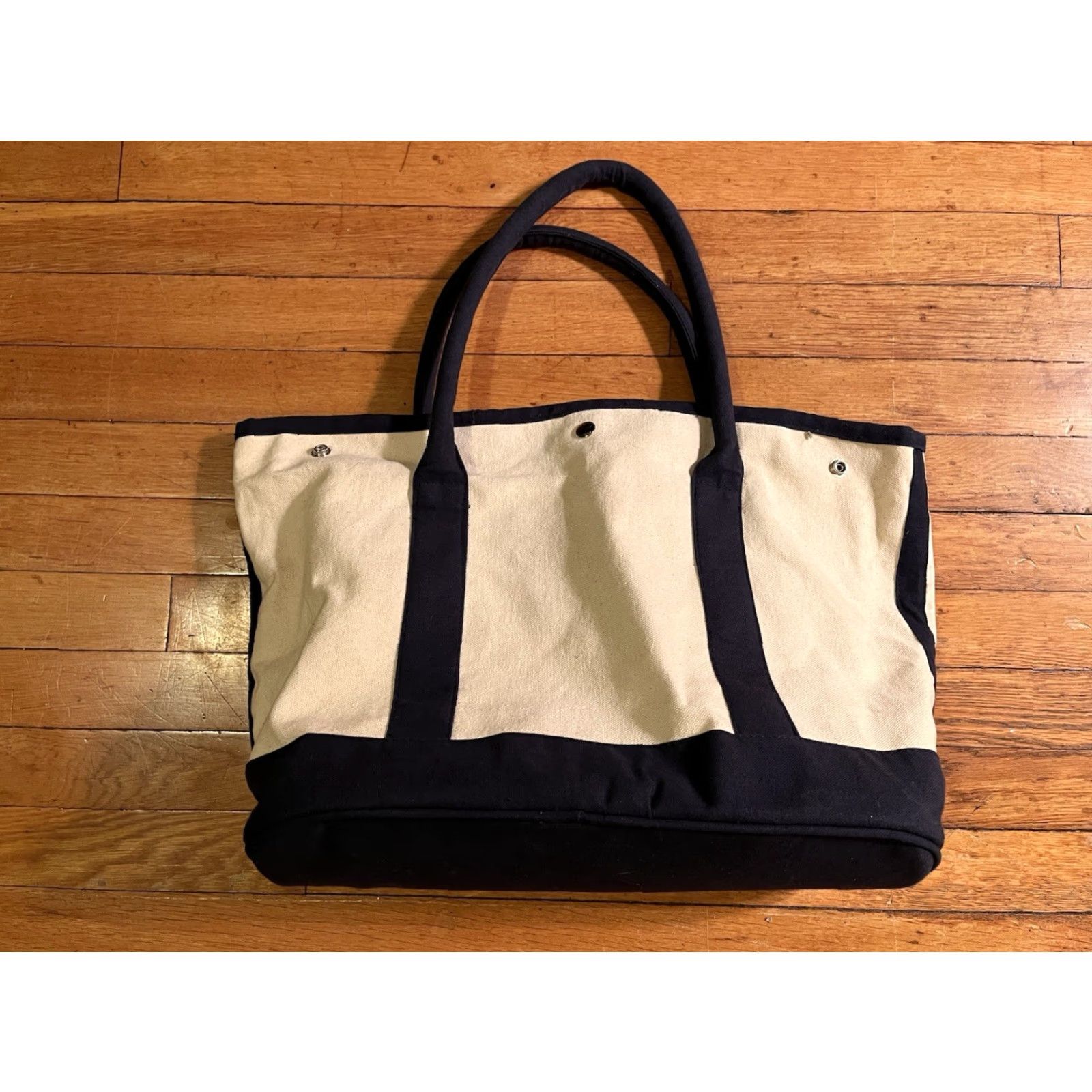 Vintage Scarborough & Tweed Morgan Stanley Canvas Tote Bag Tote Unisex Adults Medium White USA Vintage Size ONE SIZE - 4 Thumbnail