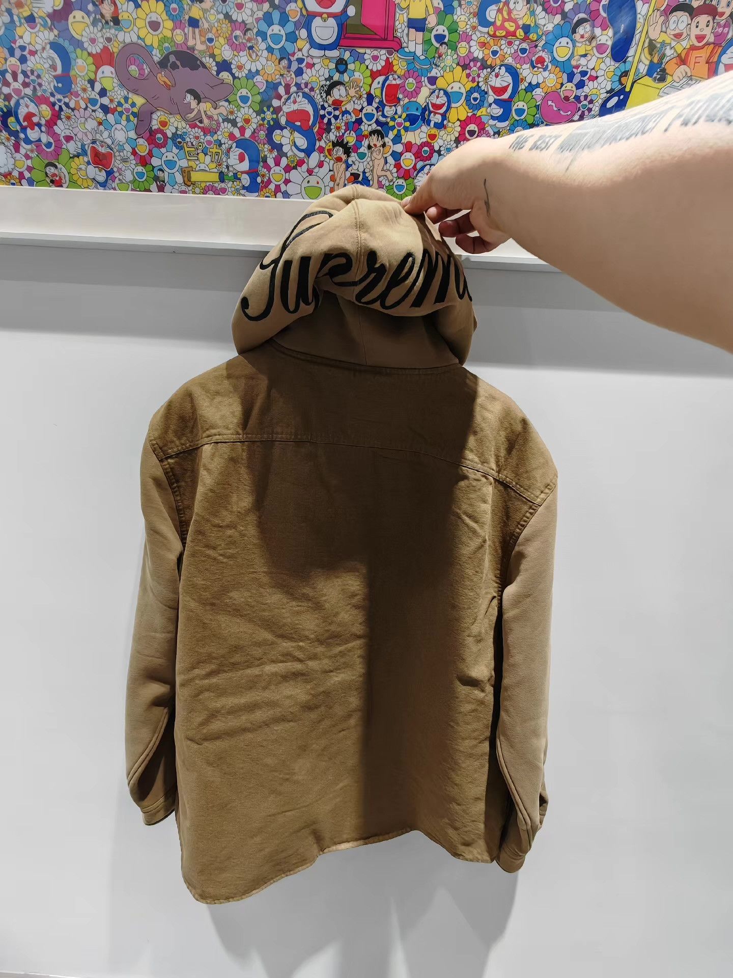 Supreme Supreme 22FW Fleece Hooded Denim Shirt Q15 Size US M / EU 48-50 / 2 - 2 Thumbnail