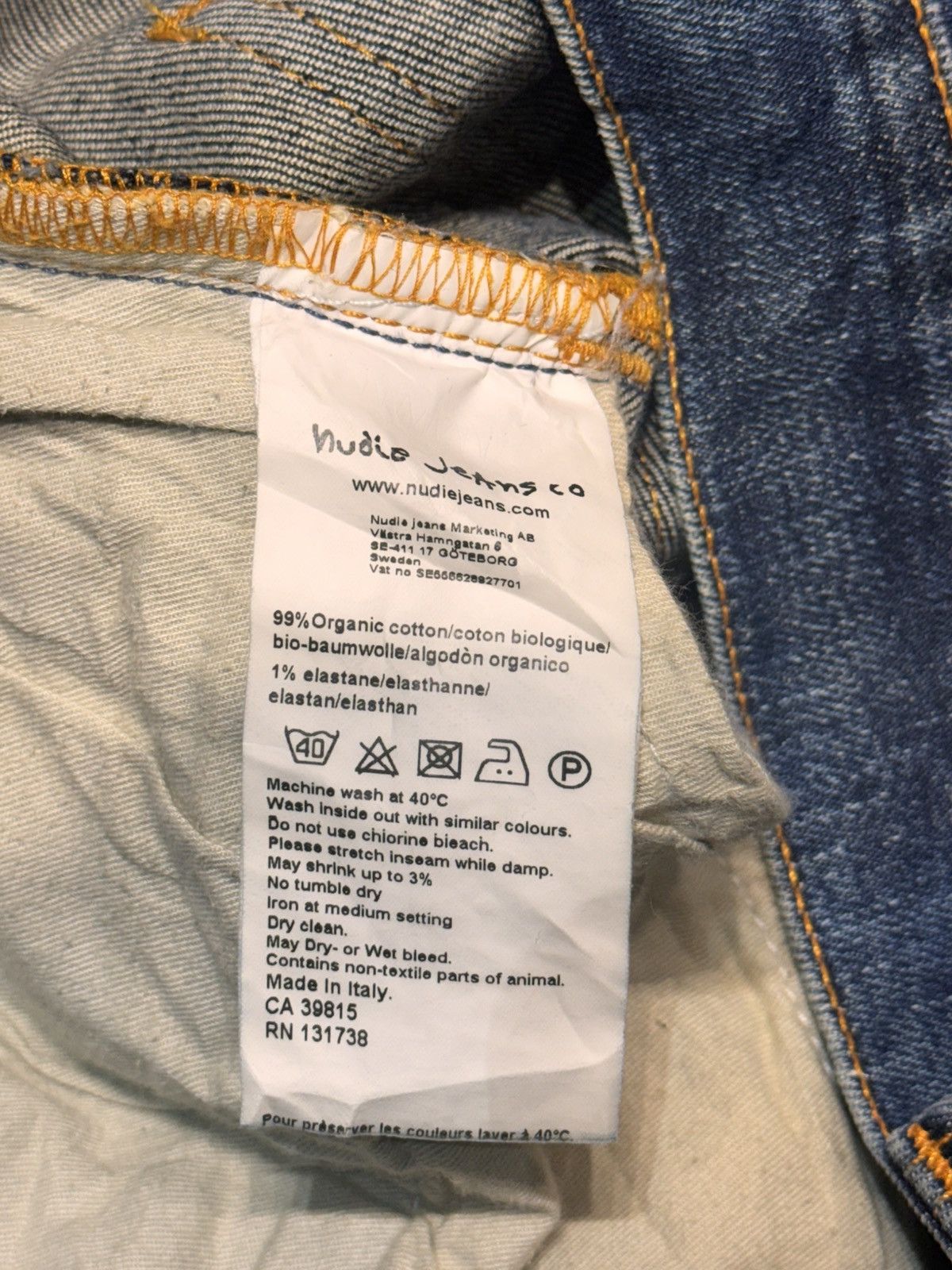 Nudie Jeans Nudie Jeans Co.-Grim Tim (Dry Organic) Made in Italy Size US 32 / EU 48 - 6 Thumbnail