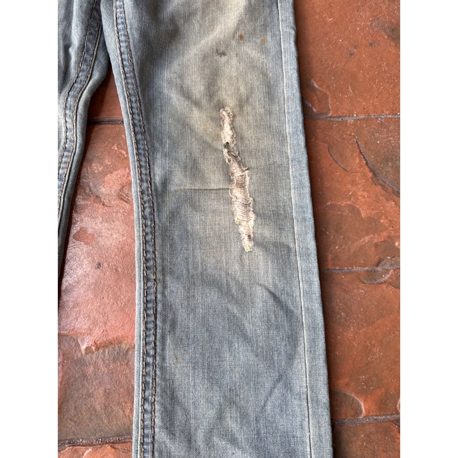 True Religion VINTAGE True Religion Jeans 5-Pocket Denim Distressed Ricky Straight 32 Blue Mens United States USA Size US 32 / EU 48 - 6 Thumbnail