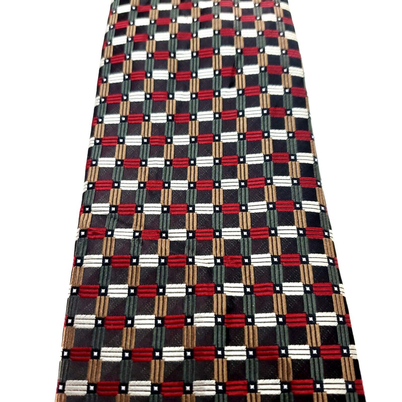 Haggar Haggar Multi Colored Polyester Tie Woven Graphic Check Size ONE SIZE - 2 Thumbnail
