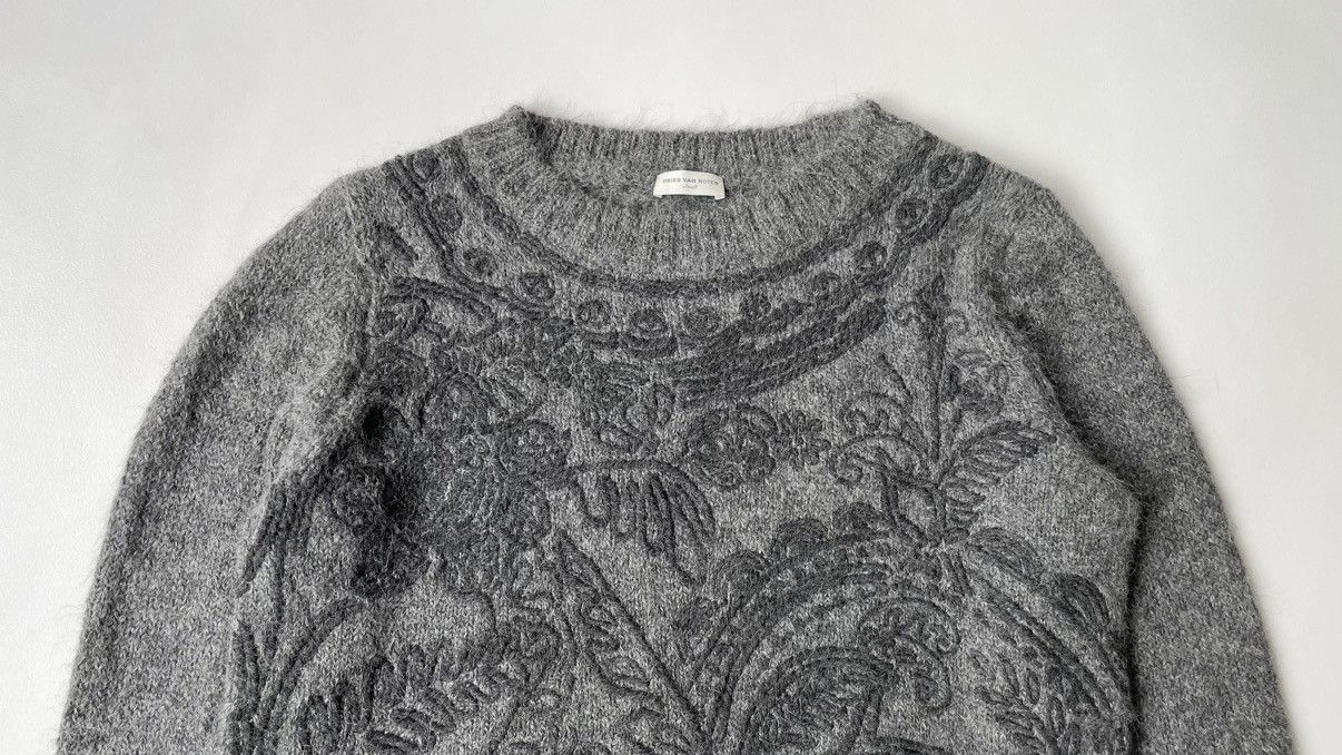 Dries Van Noten Sample Embroidered Mohair Sweater Size US M / EU 48-50 / 2 - 3 Thumbnail