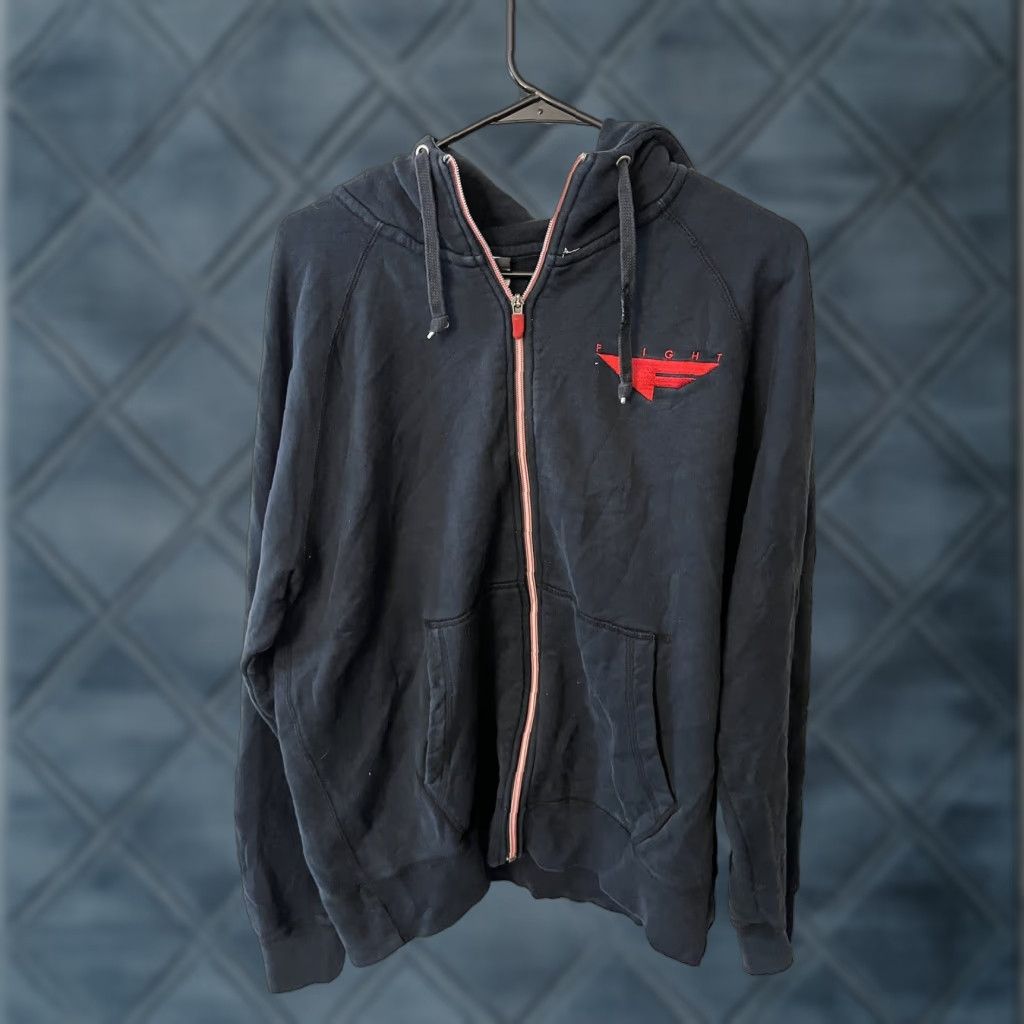 Nike Nike Jacket Mens L Black Air Flight Series Full-Zip Hoodie 90s Basketball Zip Hoodie Nike Air Flight Mens L Black Full Zip Hoodie Size US L / EU 52-54 / 3 - 1 Thumbnail