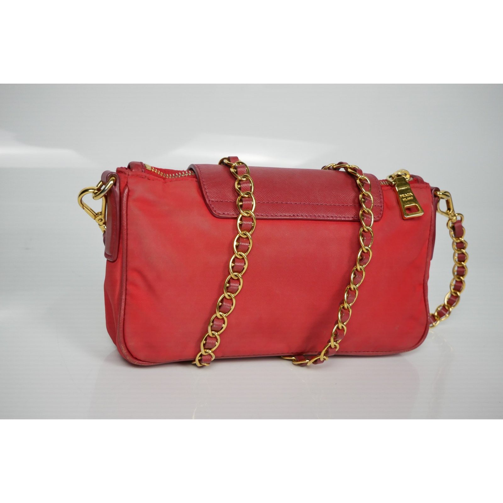 Prada Saffiano Nylon Chain Crossbody Bag Size ONE SIZE - 7 Thumbnail