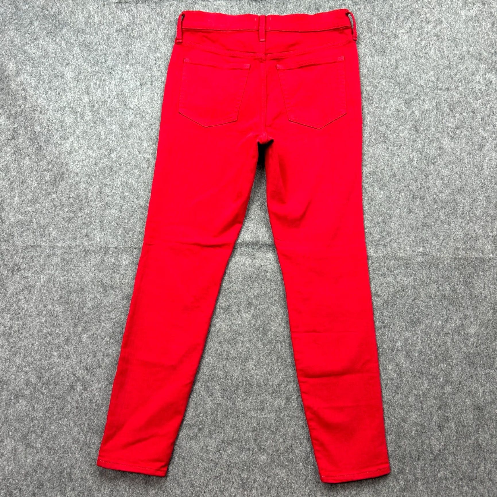 J. Crew 10 High Rise Toothpick Skinny Jeans Women's Size 28 Red Denim NWT