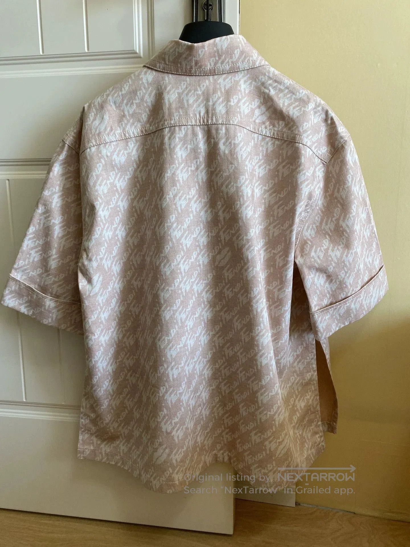Fendi Fendi Logo Print Denim Short Sleeve Shirt. Size US XXL / EU 58 / 5 - 2 Thumbnail