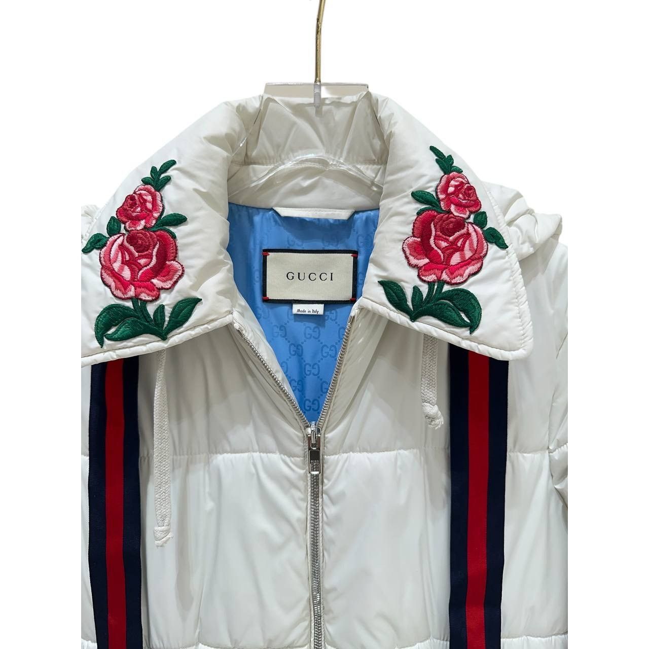 Gucci Gucci White Rose Collar Vest Puffer Jacket - Size 42 Size M / US 6-8 / IT 42-44 - 3 Thumbnail