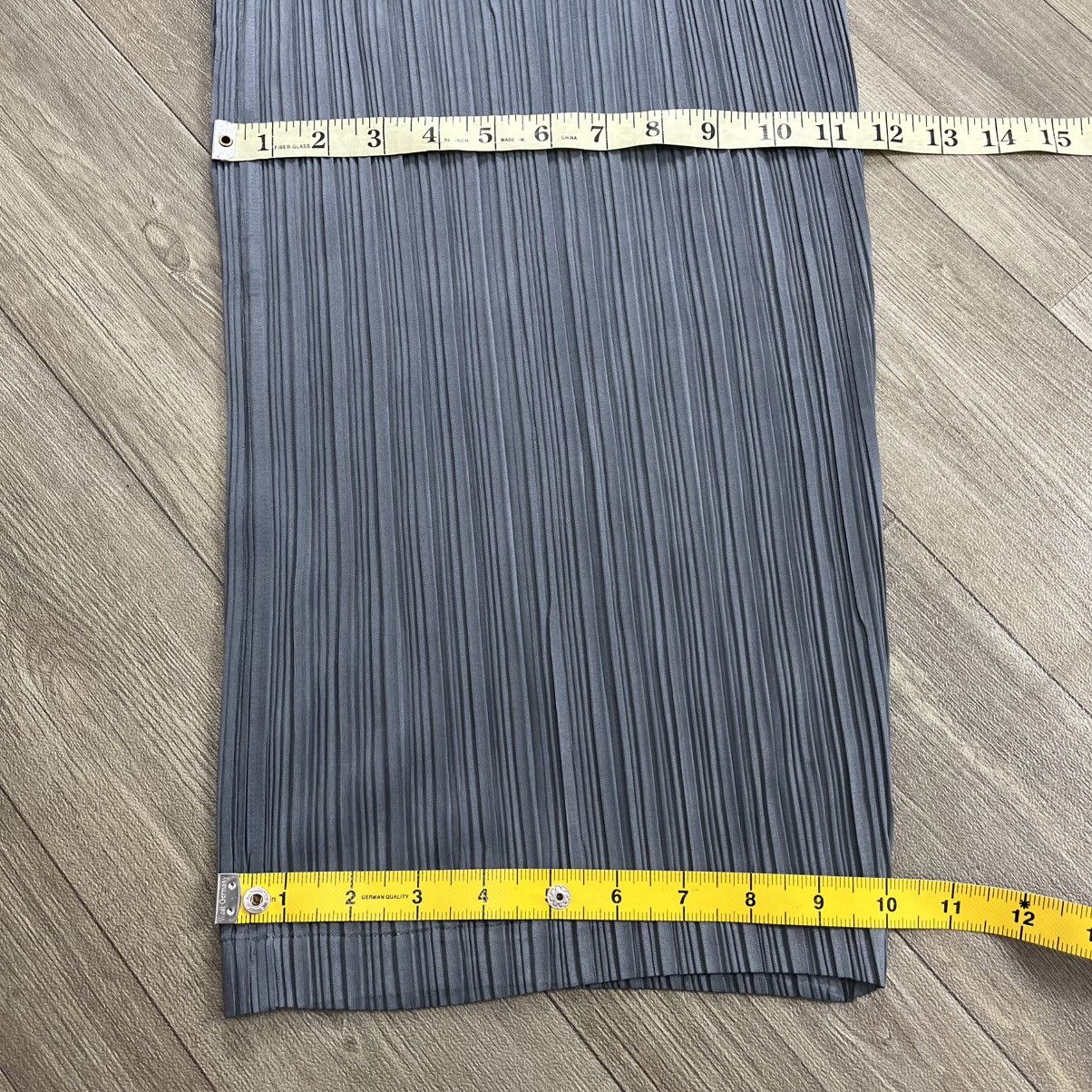 Pleats Please Issey Miyake Vintage Pleats Please Issey Miyake Wide Leg Pants Dark Gray Size US 28 / EU 44 - 21 Thumbnail
