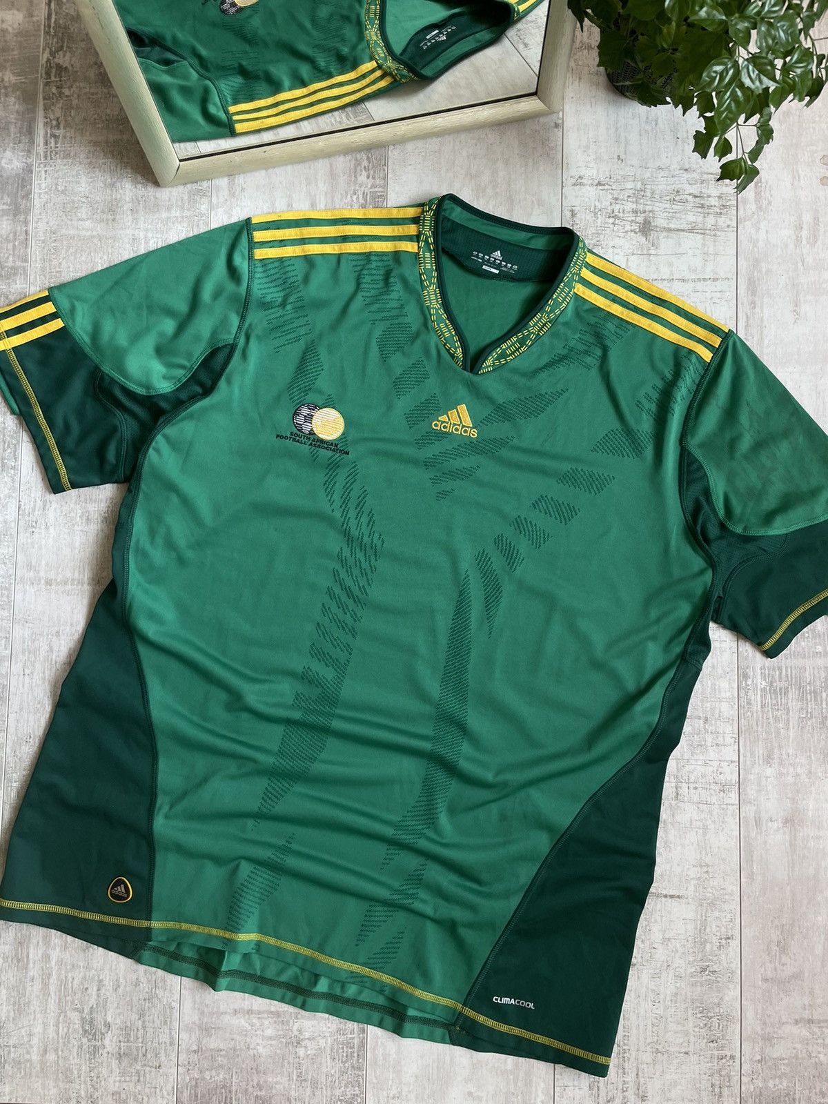 Adidas × Vintage Vintage Adidas South Africa 2010 Football Shirt Jersey RARE Size US XXL / EU 58 / 5 - 1 Thumbnail