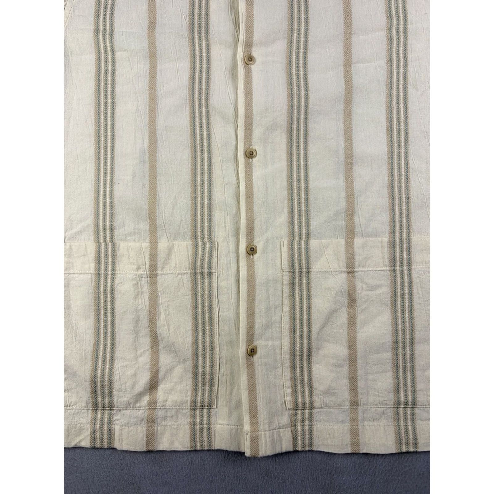 Gap GAP Shirt Button-Up Men S Short Sleeve Beige Cotton Camp Collar Button Up Color Beige Size S Regular Classic Size US S / EU 44-46 / 1 - 2 Thumbnail