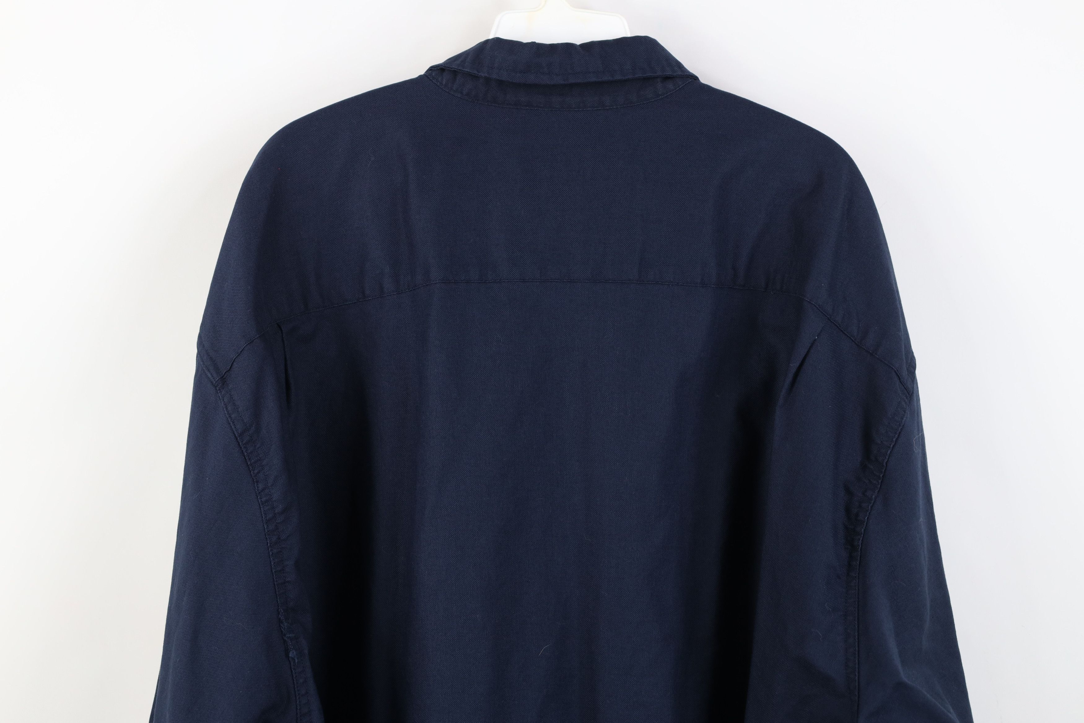 Eddie Bauer Vintage 90s Eddie Bauer Cotton Oxford Button Down Shirt Blue Size US XXL / EU 58 / 5 - 12 Thumbnail