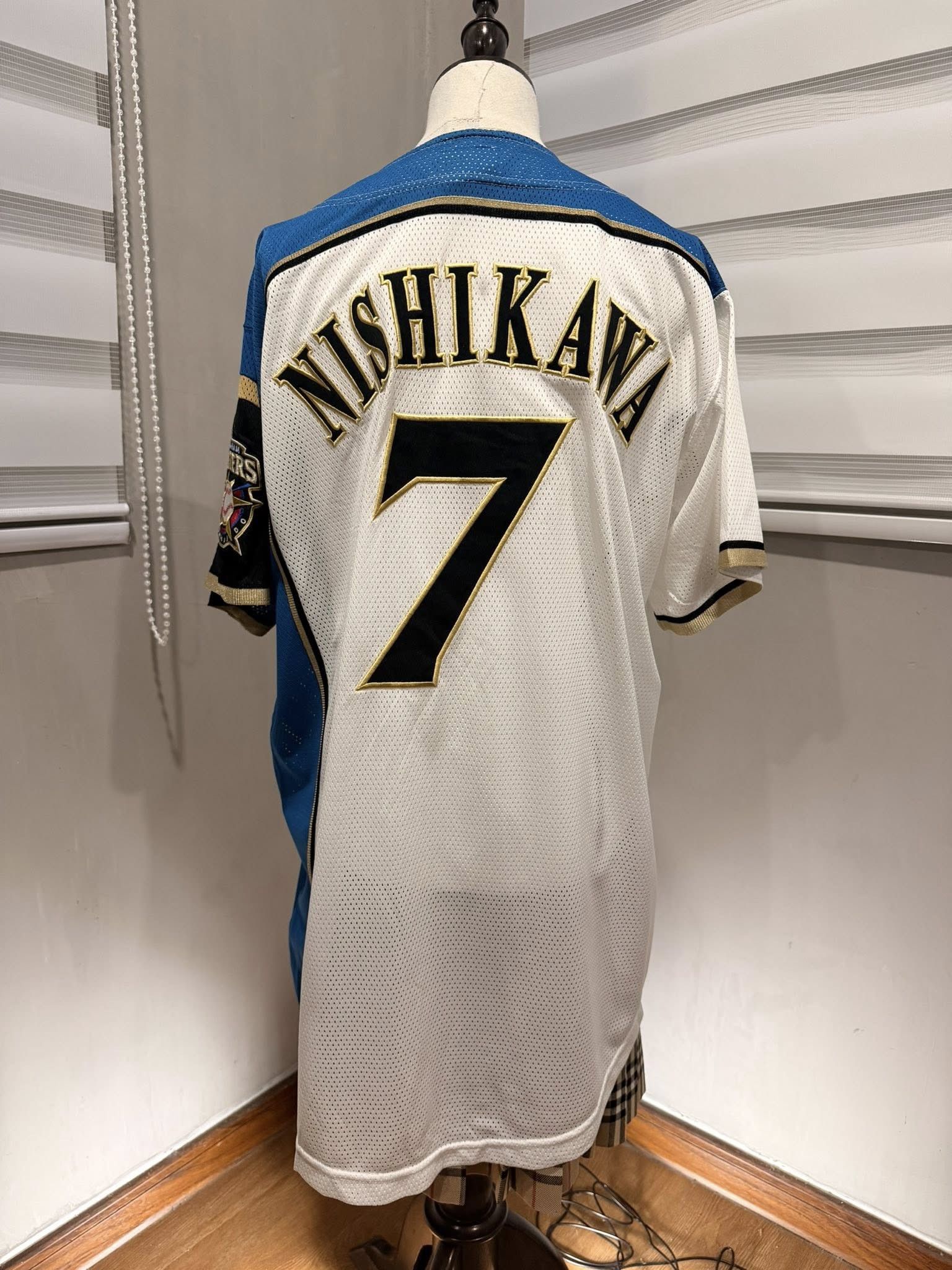 Mizuno MIZUNO Hokkaido Nippon ham FIGHTERS NISHIKAWA 7 M 3341 Size US M / EU 48-50 / 2 - 2 Thumbnail