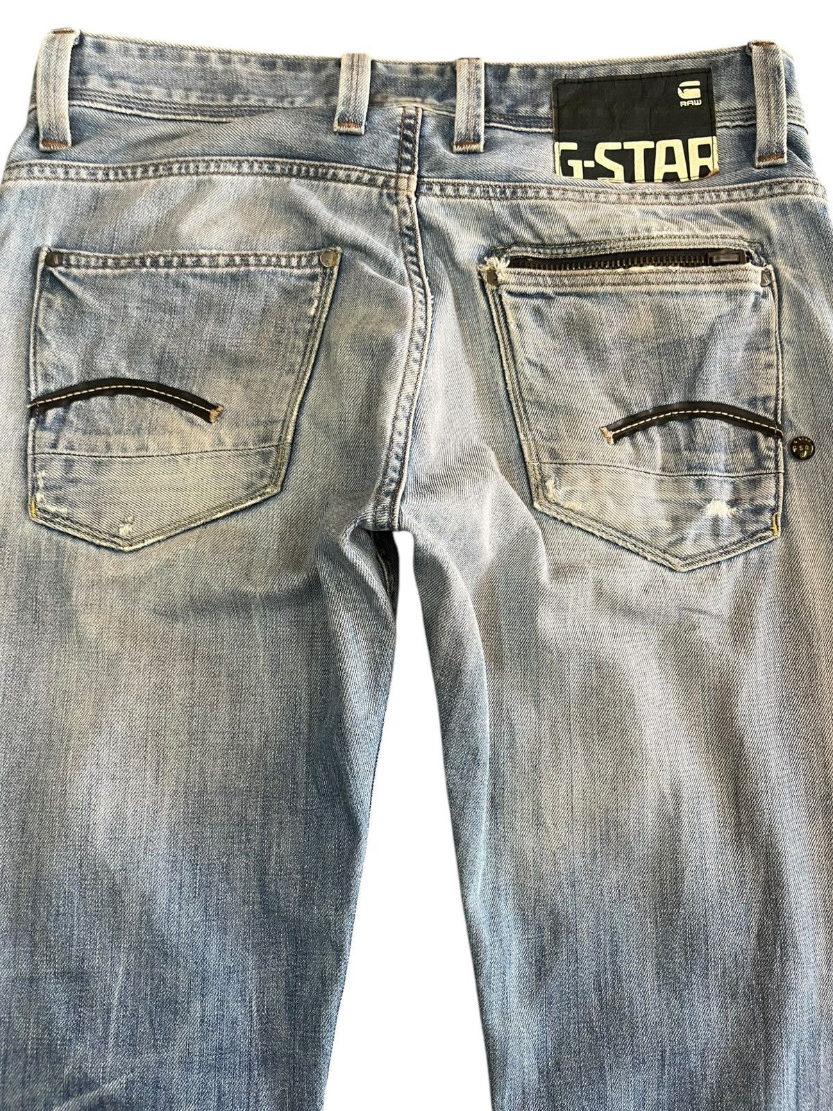G-Star Vintage G Star Raw Curvy Leg Distressed Denim Size US 34 / EU 50 - 6 Thumbnail