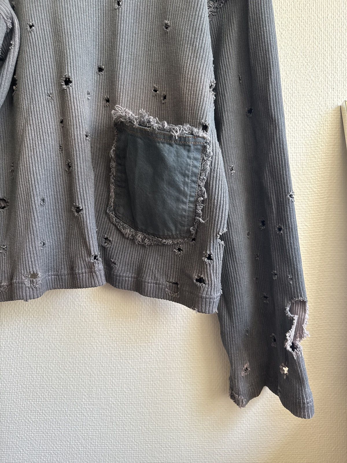 Acne Studios Acne Studios Distressed Military Sweater Size US S / EU 44-46 / 1 - 7 Thumbnail