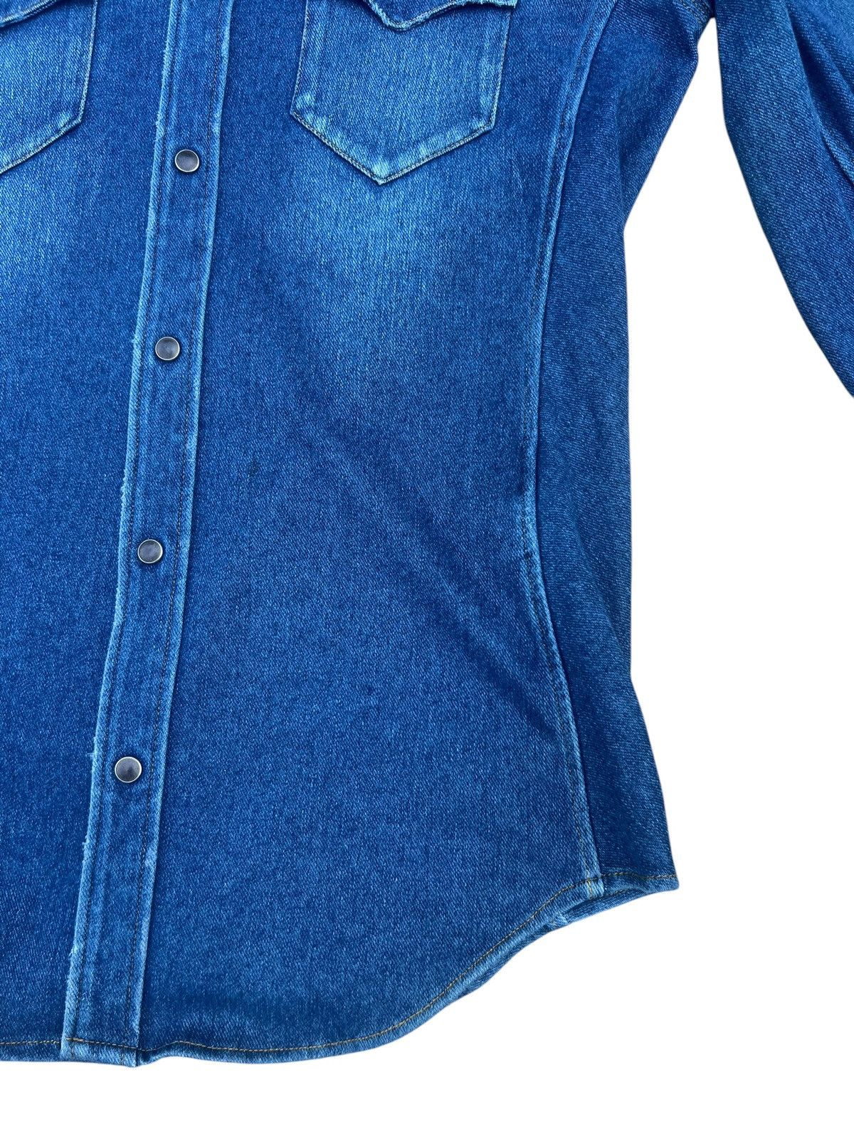 junhashimoto Junhashimoto Japan Distress Fade Denim Stretch Western Shirt Size US M / EU 48-50 / 2 - 7 Thumbnail