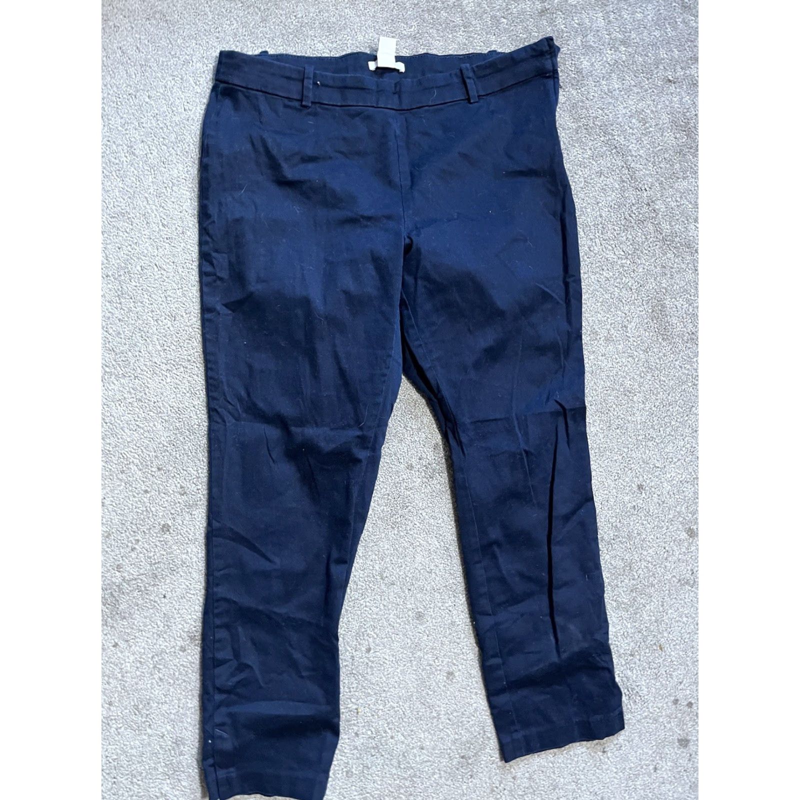 H&M H&M Dress Pants Women Size 14 Navy Business Casual Pull on Side Zip Ankle Size 36" / US 14 / IT 50 - 2 Thumbnail