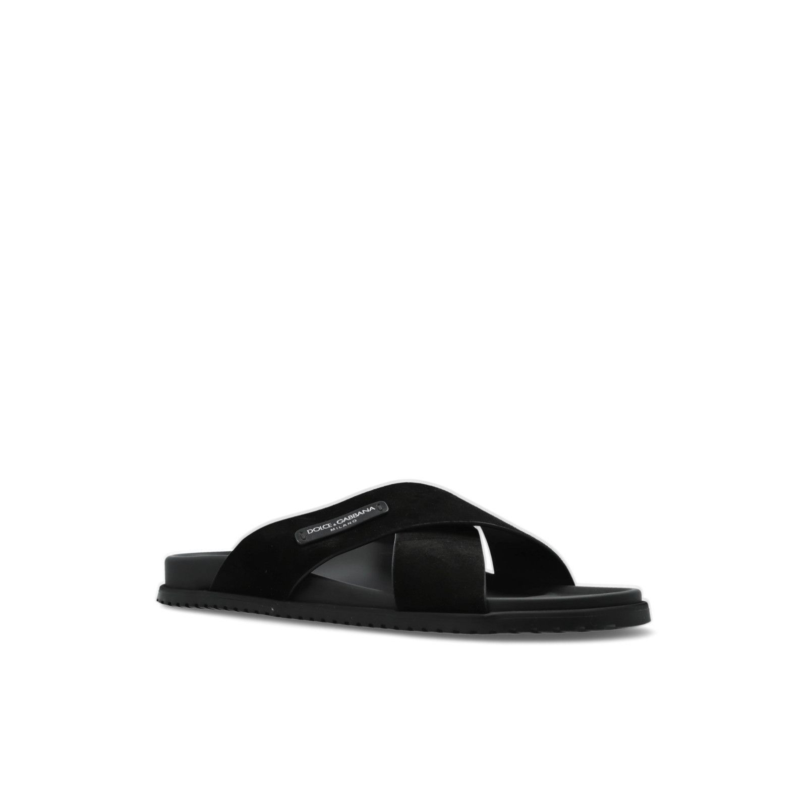 Dolce & Gabbana DOLCE&GABBANA Black Slides New & Authentic (Men's size:9;) Size US 9 / EU 42 - 2 Thumbnail