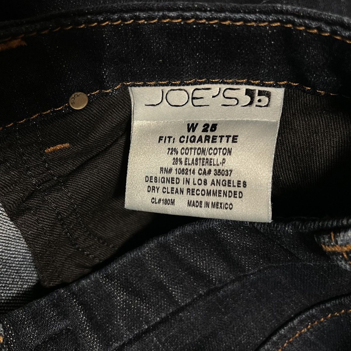 Joe's Joe's Jeans Cigarette Straight Leg Low Rise Skinny Jeans Size 25" / US 0 / IT 36 - 3 Thumbnail