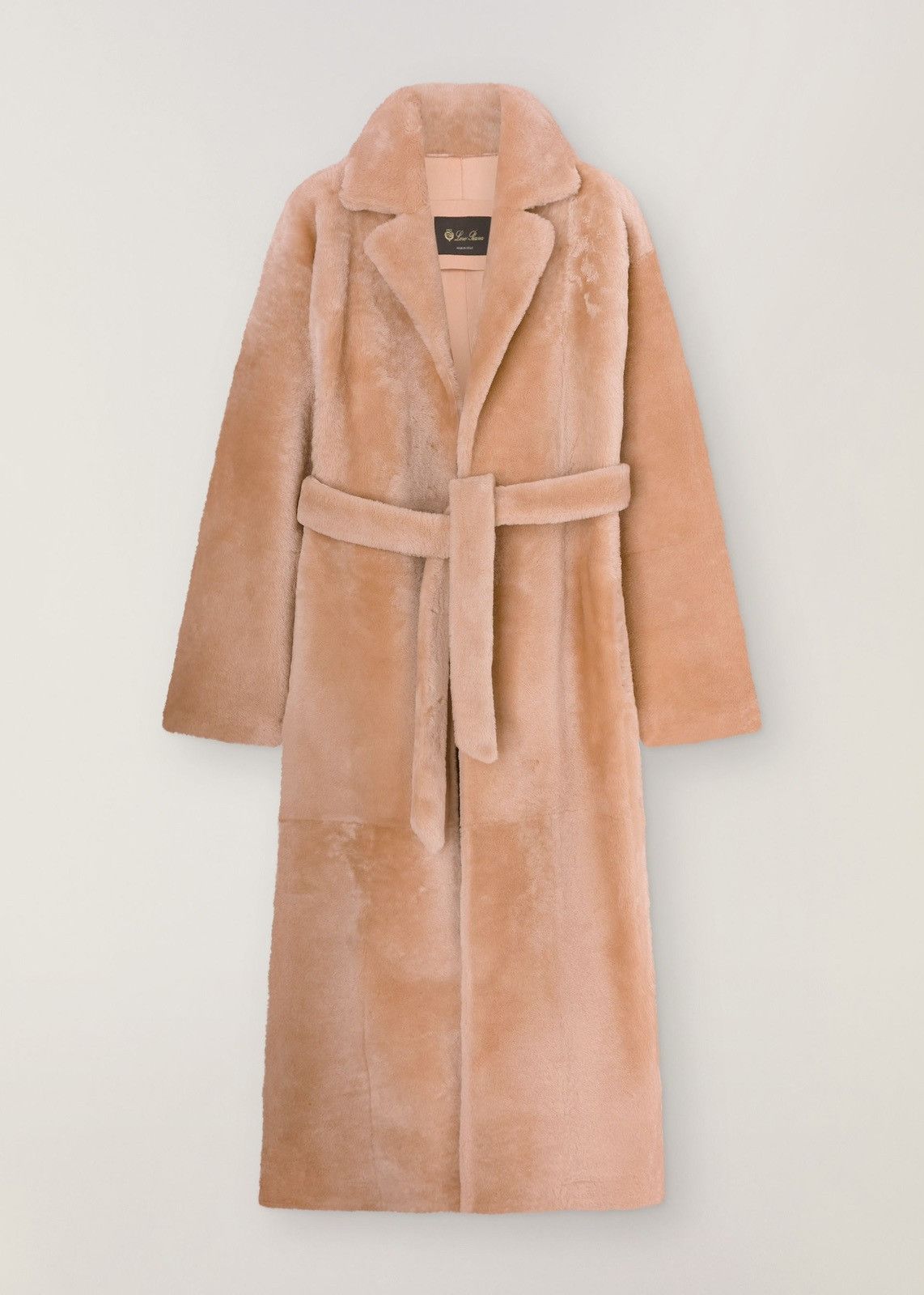 image of Loro Piana O1Loc1C0124 Hearling Refined Coat In Light Pink, Women's (Size Medium)