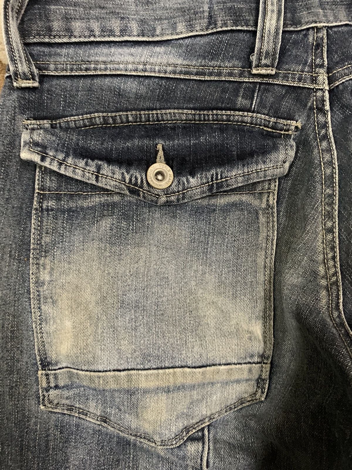 Japanese Brand Japanese Brand Mud Wash Double Knee Multipockets Cargo Jeans Size US 32 / EU 48 - 14 Thumbnail