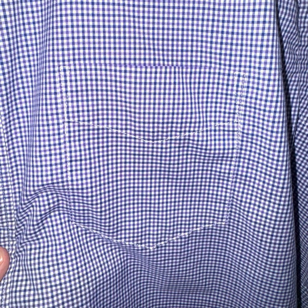 UNTUCKit UntuckIt Purple & Navy Check Button Down Shirt Size XL Size US XL / EU 56 / 4 - 3 Thumbnail