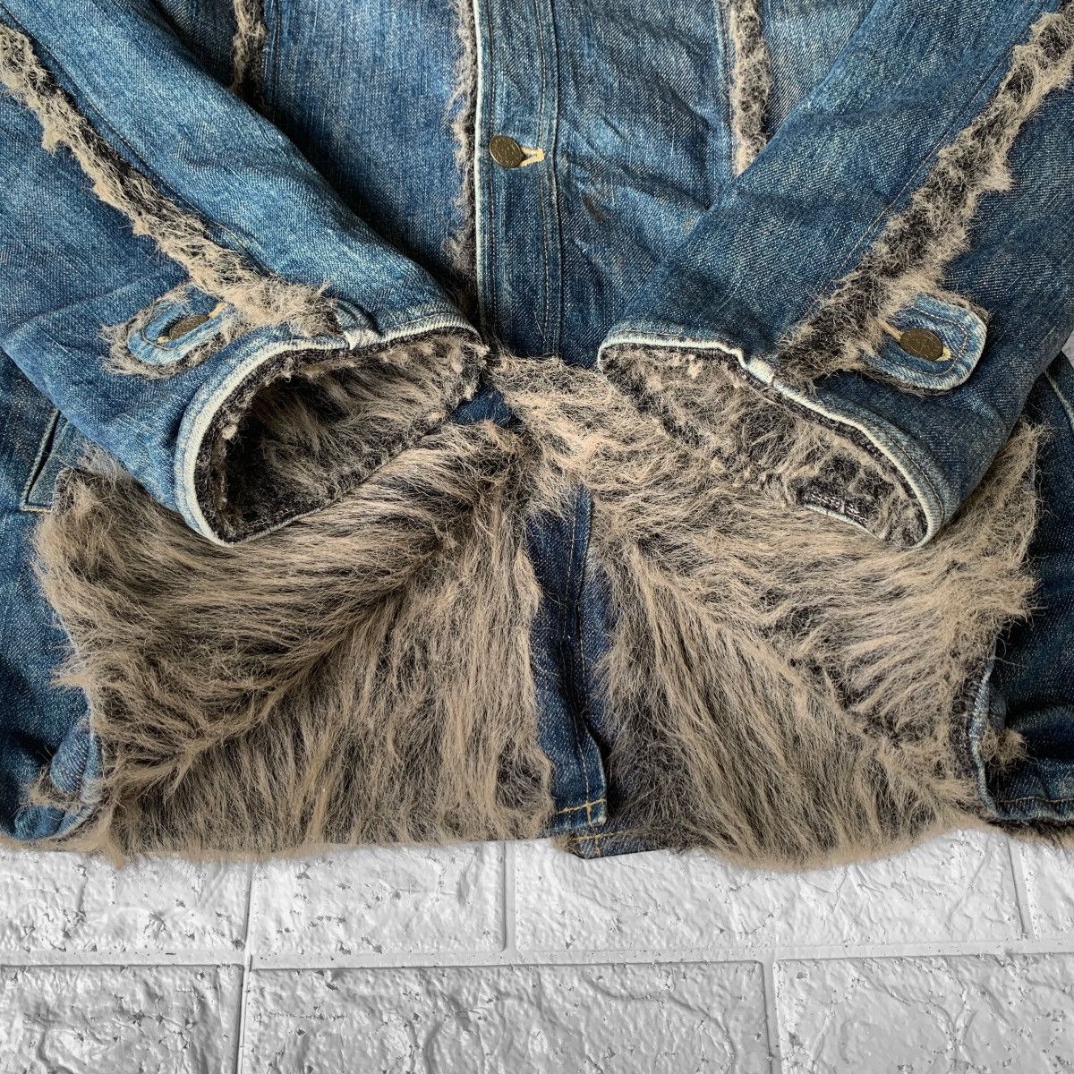 Backbone VINTAGE BACKBONE JAPAN FAUX FUR TRIM BLUE DENIM JACKET Size M / US 6-8 / IT 42-44 - 14 Thumbnail