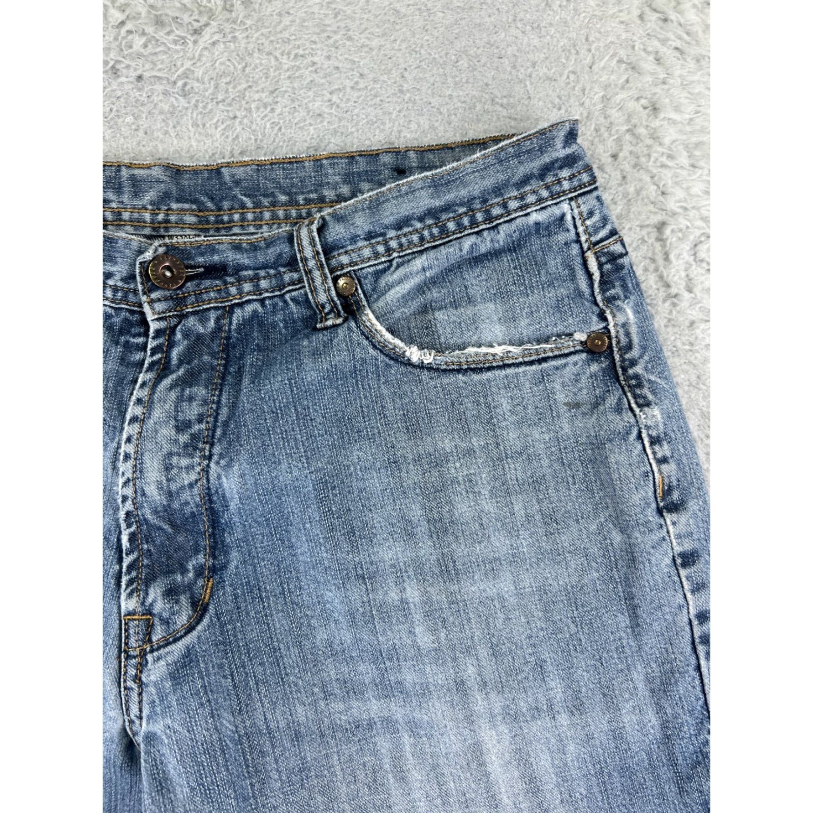Denime Flypaper Womens Shorts 33 Blue Cutoff Denim 100% Cotton Distressed 30x11 Size 24" / US 00 / IT 34 - 5 Thumbnail