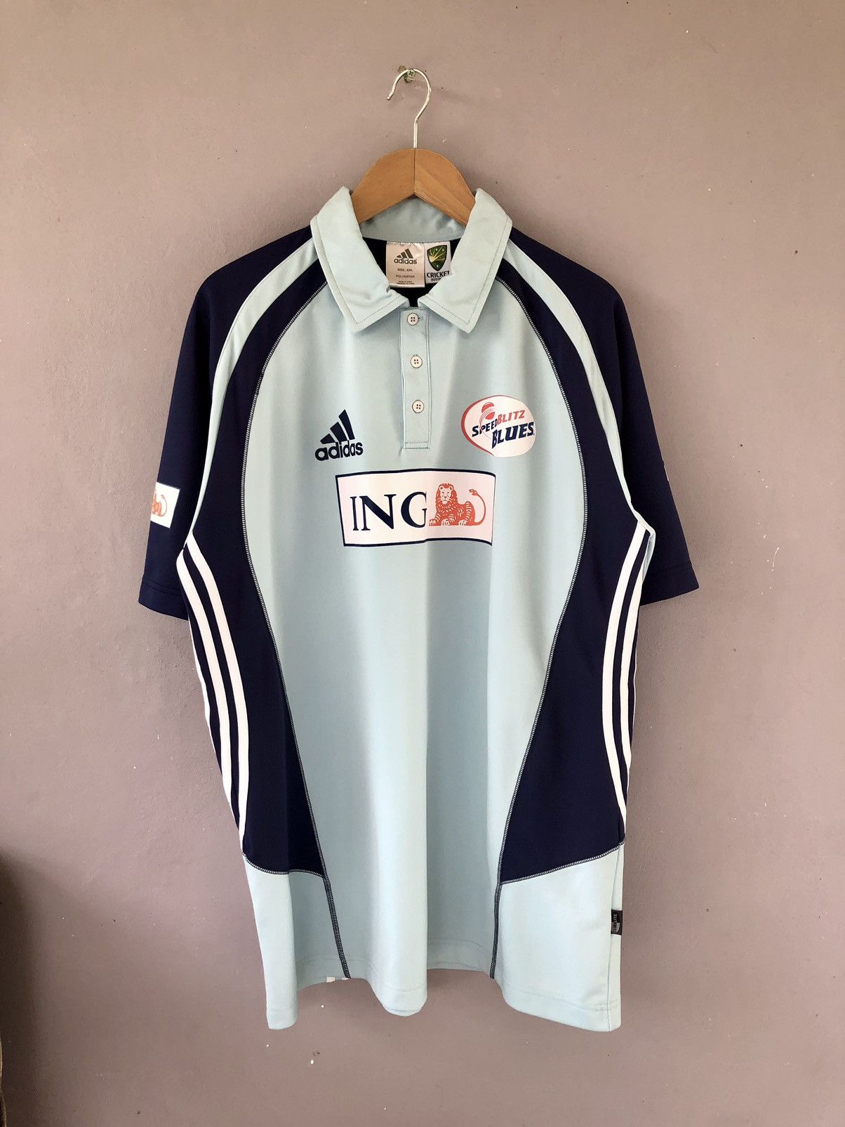Adidas 2004 SpeedBlitz Blues Australia Cricket Jersey Size US XL / EU 56 / 4 - 1 Thumbnail