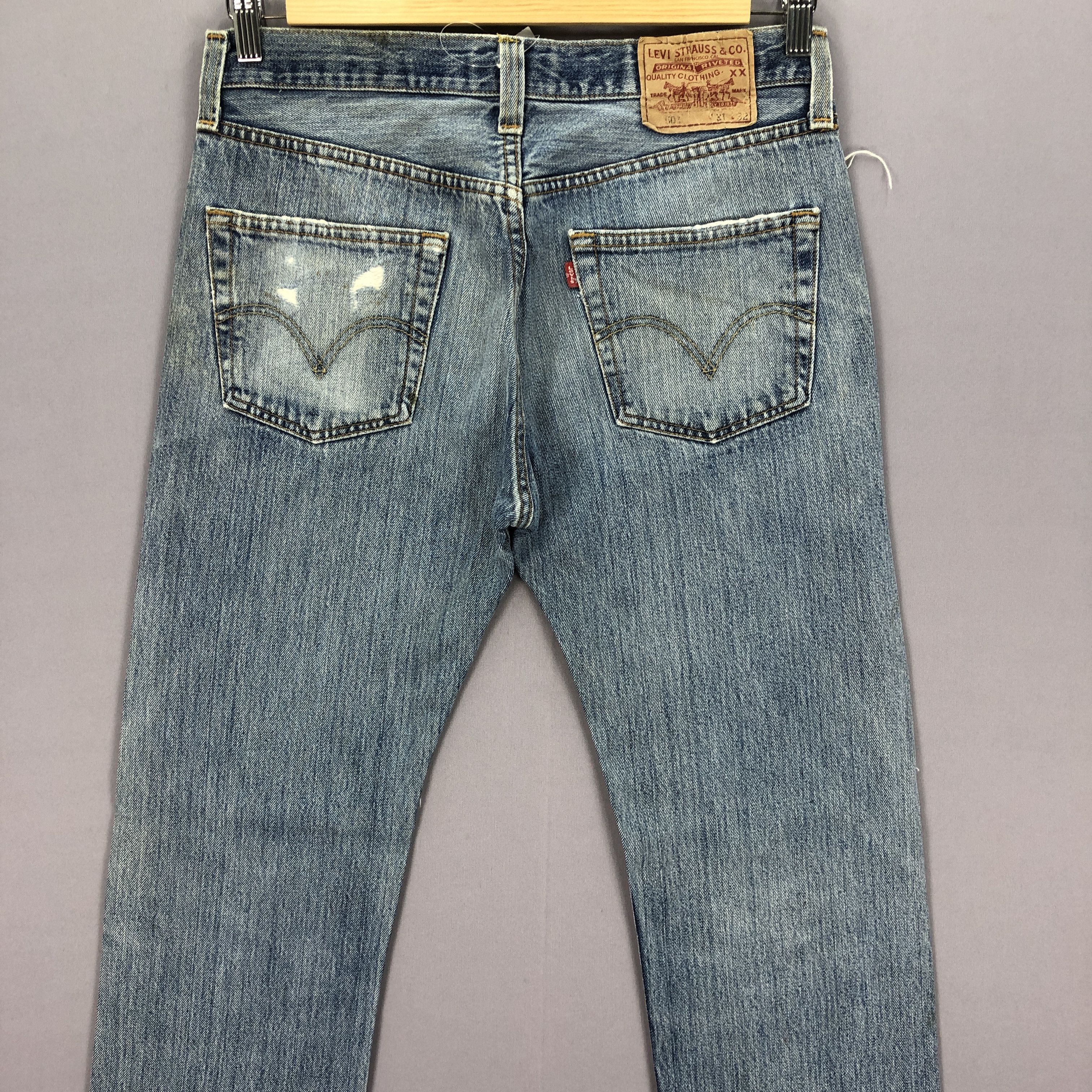 Levi's Vintage 90s Distressed Levi's 501 Jeans Levis Ripped Denim Size US 32 / EU 48 - 4 Thumbnail