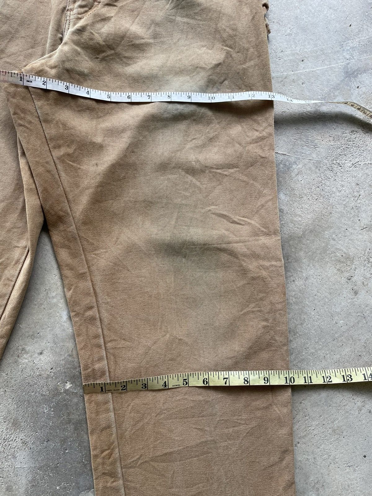 Dickies Vintage 90s Dickies Carpenter Distressed Canvas Straight Size US 33 - 21 Thumbnail
