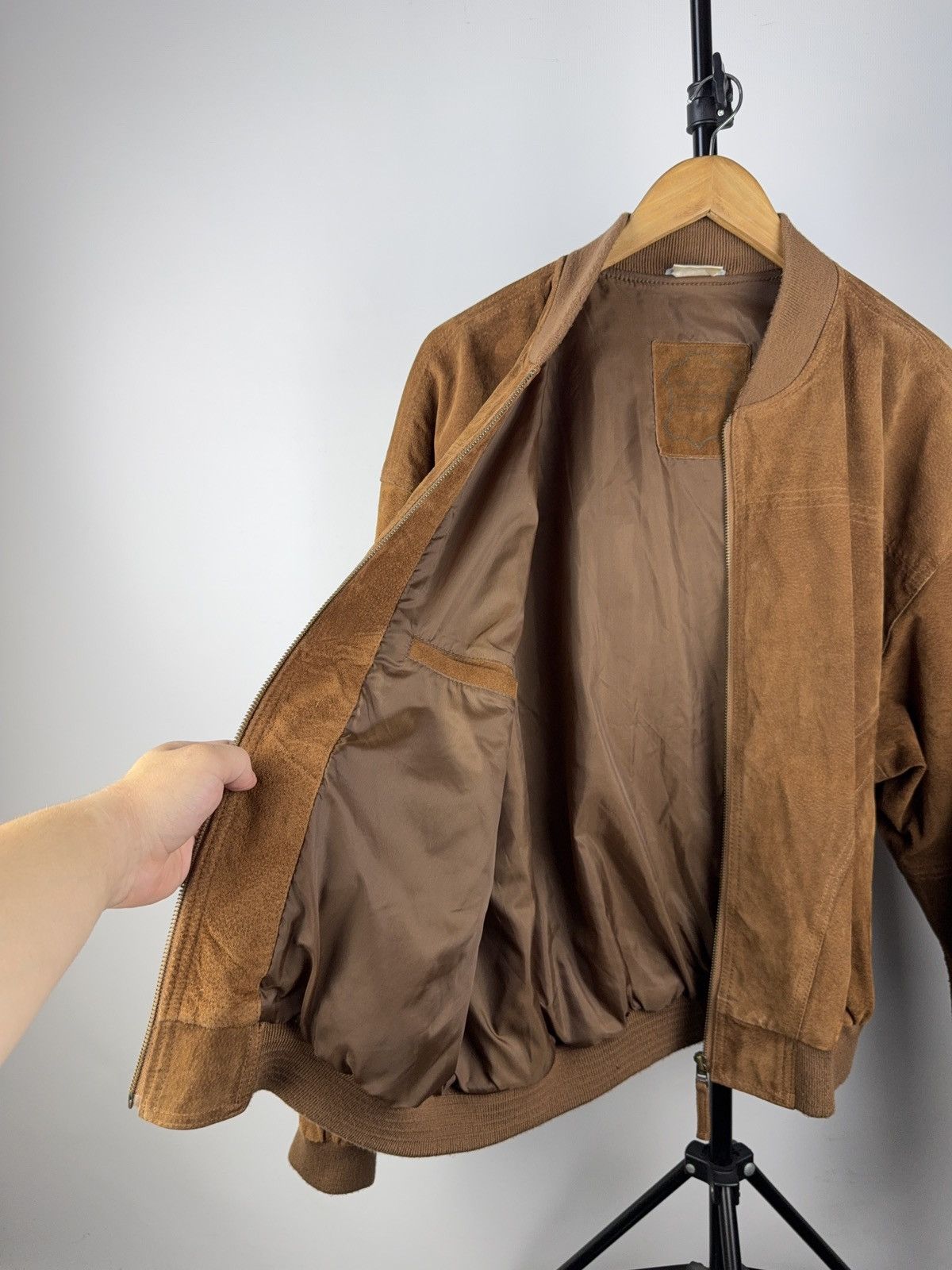 Leather Vintage Genuine Leather MOTO Bomber Jacket Rock Punk Rick Size US L / EU 52-54 / 3 - 10 Thumbnail