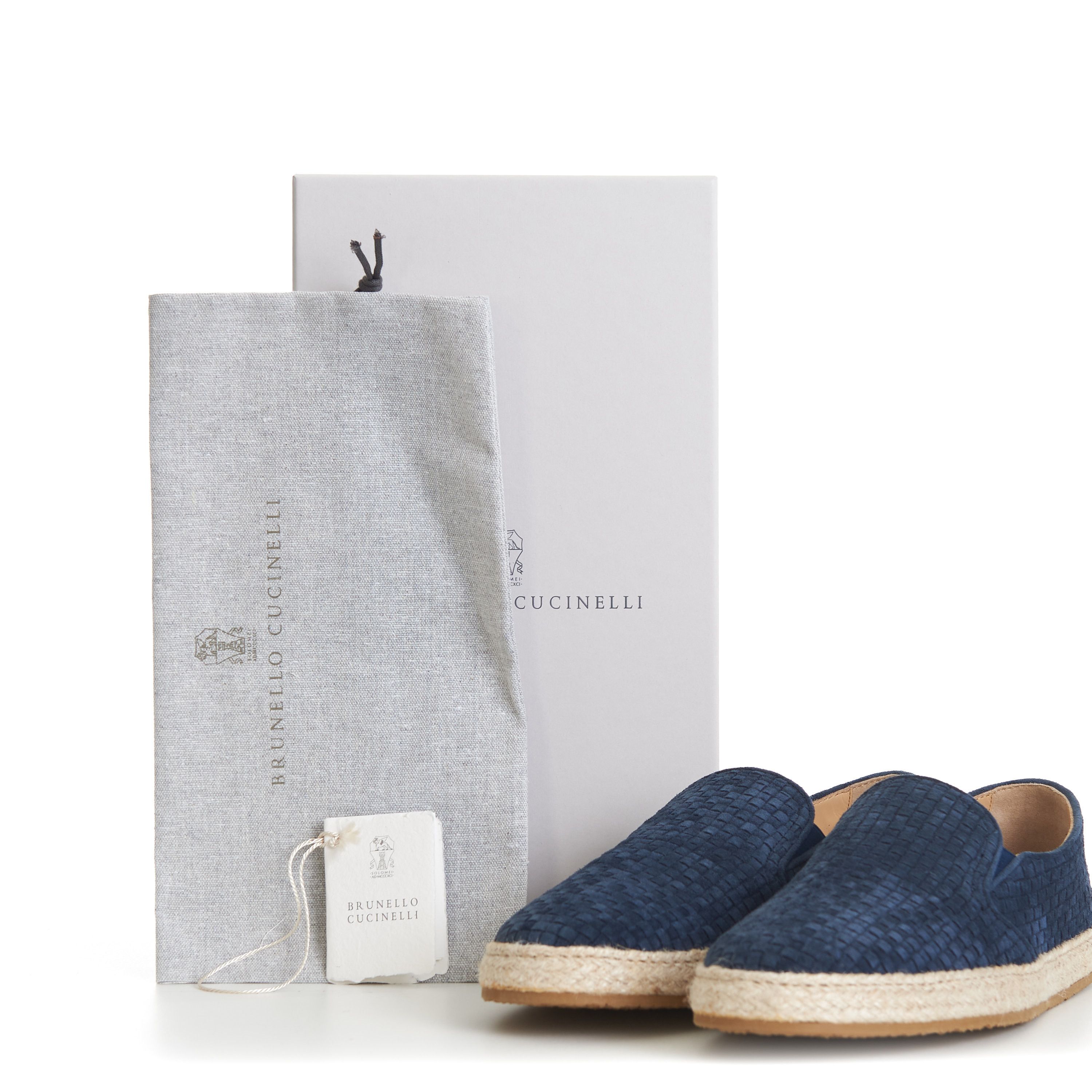 Brunello Cucinelli Woven Suede Slip-ons Espadrilles - Rope Insert Size US 8 / EU 41 - 13 Thumbnail