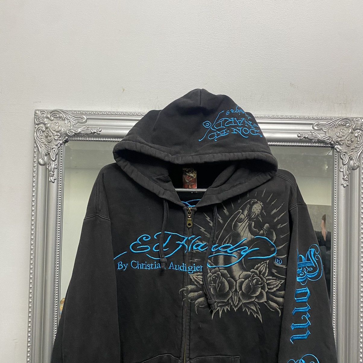 Ed Hardy Vintage Ed Hardy Zip Hoodie All Print By Christian Audigier Size US L / EU 52-54 / 3 - 2 Thumbnail