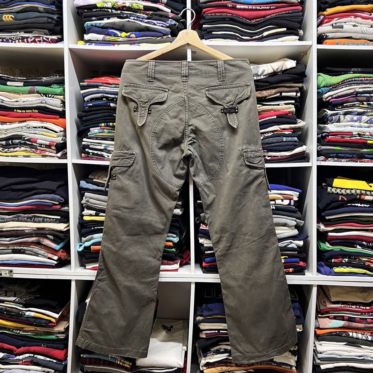 Alpha Industries × Vintage VTG ALPHA INDUSTRIES CARGO FLARE PANT Size US 33 - 2 Thumbnail