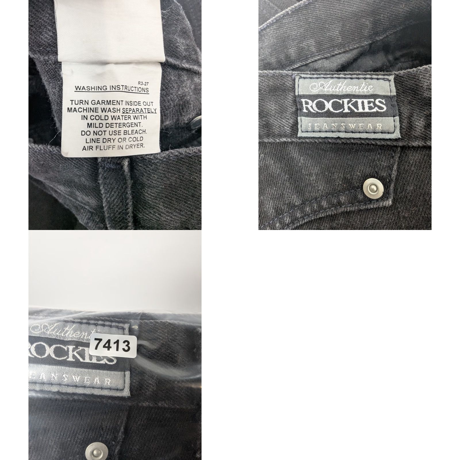 Vintage VINTAGE Rockies Jeans Womens 28/7 Black High Rise Straight Denim Jeans Women 28/7 Black Vintage Rocky… Size 28" / US 6 / IT 42 - 9 Thumbnail