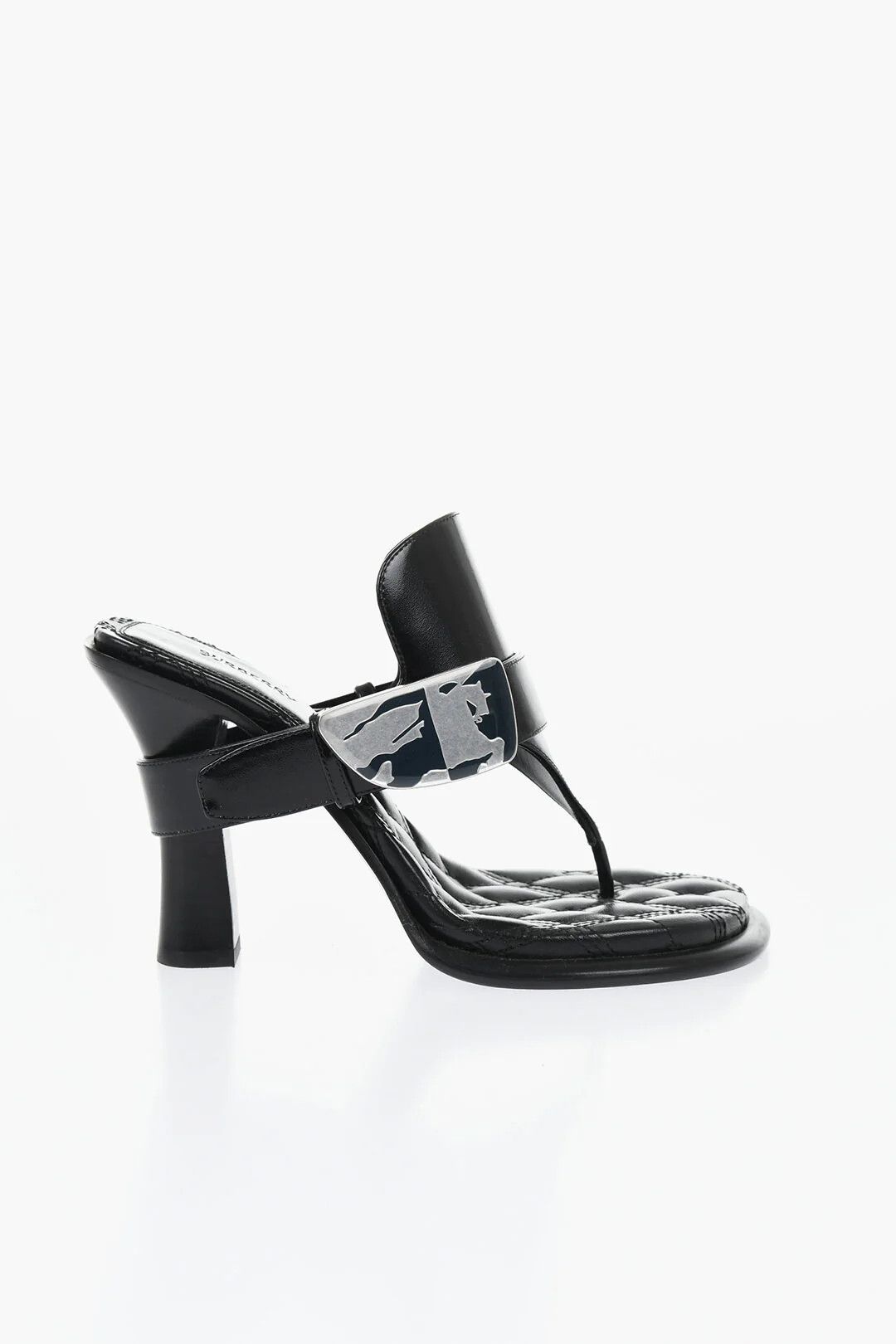Burberry og1mm0426 Brushed Leather Thong Mules in Black Size US 6 / IT 36 - 1 Thumbnail