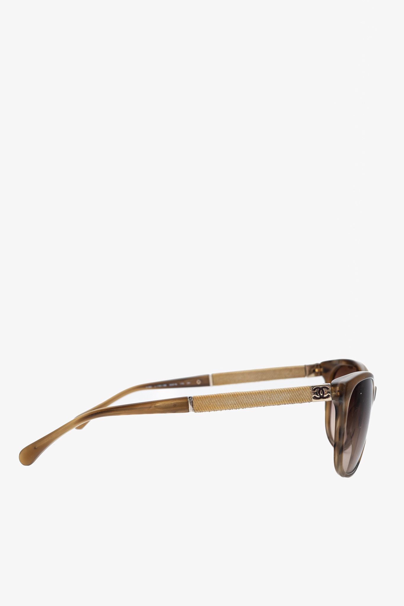 Chanel Chanel 5185 Tortoiseshell Grosgrain-Temple Sunglasses Size ONE SIZE - 4 Thumbnail