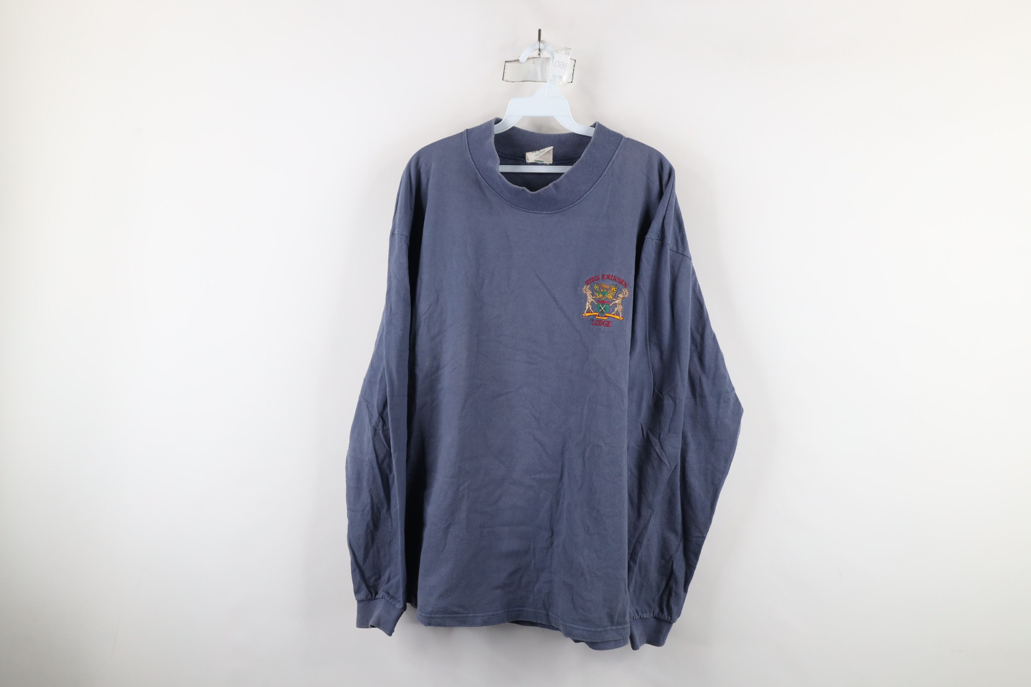 Vintage Vintage 90s Eriksen Lodge Mock Neck Long Sleeve T-Shirt USA Size US XL / EU 56 / 4 - 1 Thumbnail