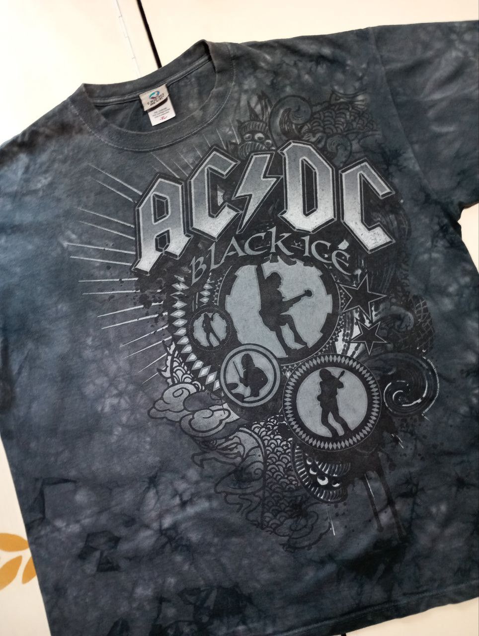 AC/DC × Band Tees × Liquid Blue Liquid Blue Black Shadow AC/DC Black Ice Tie-Dye T-Shirt Size US XL / EU 56 / 4 - 3 Thumbnail