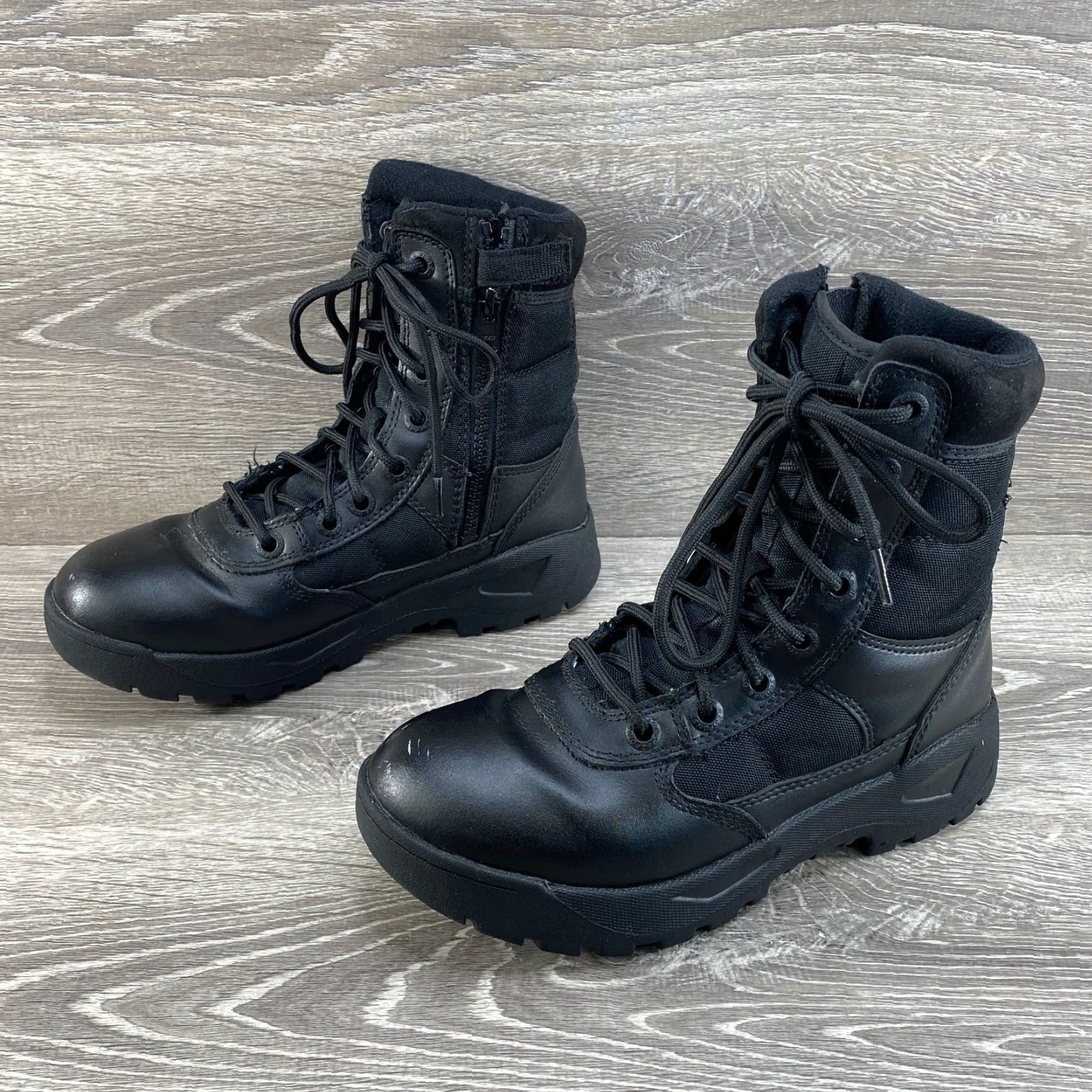 Response Gear Combat Boots Womens 7.5 Black Side Zip II Tactical Footwear Boot Womens 7.5 Black Combat Boots