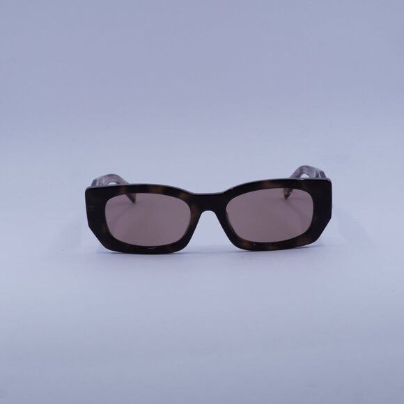 Prada Prada PRB05S 23A60B Sunglasses Mauve Havana Rectangle Frame Size ONE SIZE - 2 Thumbnail