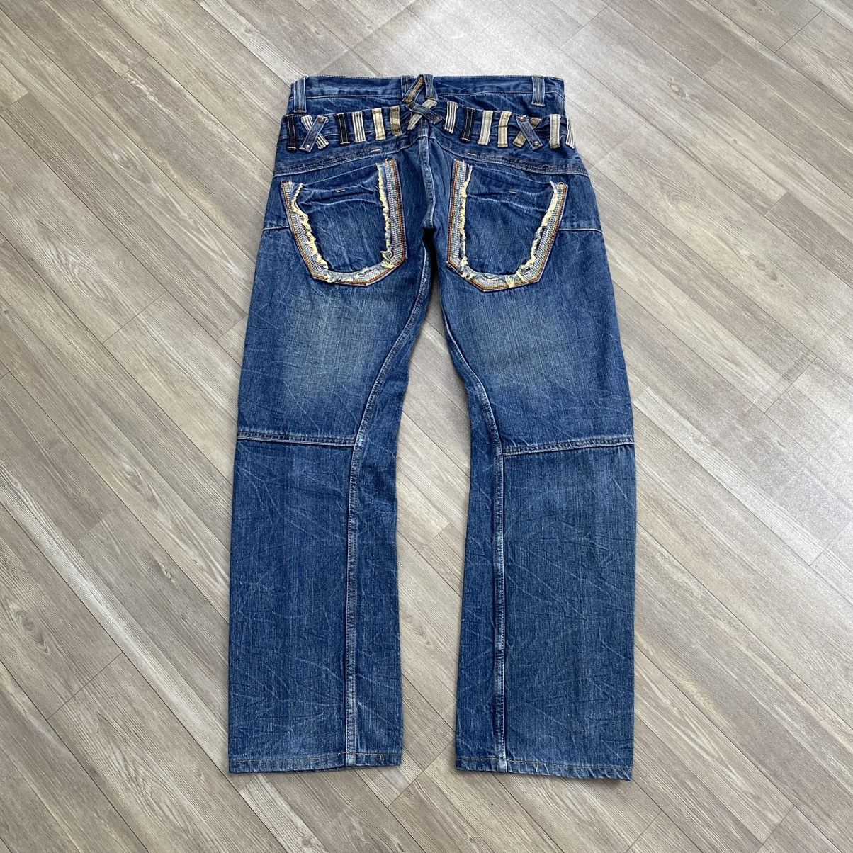 Japanese Brand 2000s Breathmint Double Waist Faded Beauty Beast Lgb Jeans Size US 32 / EU 48 - 1 Thumbnail