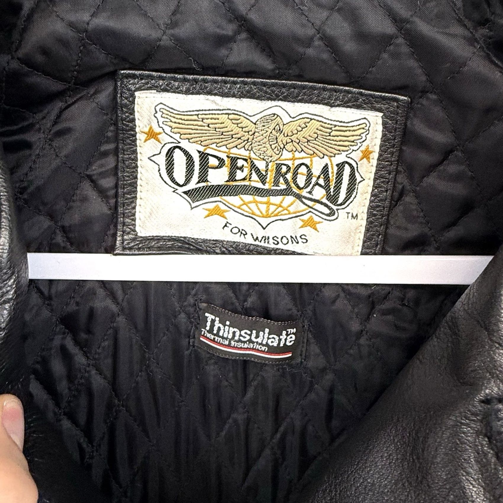 Vintage VINTAGE Wilsons Black Leather Heavy Biker Motorcycle Jacket XL Moto Insulated Size US XL / EU 56 / 4 - 4 Thumbnail